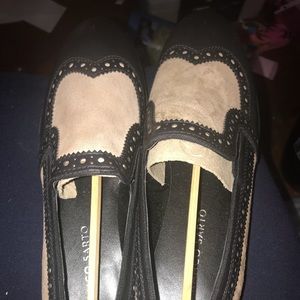 Franco Sarto Women’s Black Leather/Mohair Suede